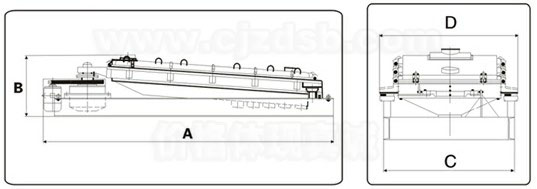 平面回旋篩尺寸圖 平面回旋篩尺寸圖